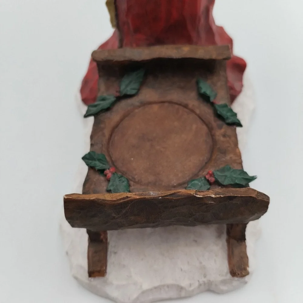 Craig Kirkwood for DEMDACO‎ 2002 Santa with Sledge Votive Candle Holder Figurine